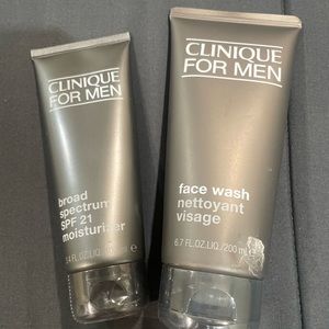 New Clinique- Mens skin care- SPF 21 moisturizer and face wash